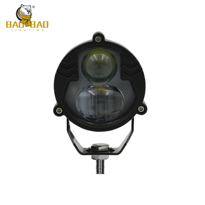 2 Beam Putih Kuning Flash 80V Motorcycle Universal LED Spotlight