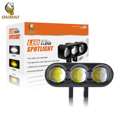 Sepeda Motor Kuning Putih Proyektor Warna LED Lampu Upgrade Spotlight Aksesoris