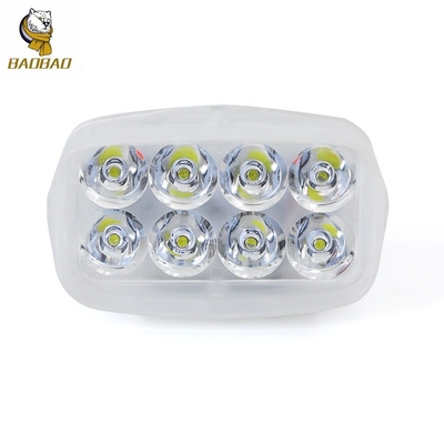 8 LED 12V Plastik Putih Casing Multiple Warna Untuk Sepeda Motor Lampu depan LED