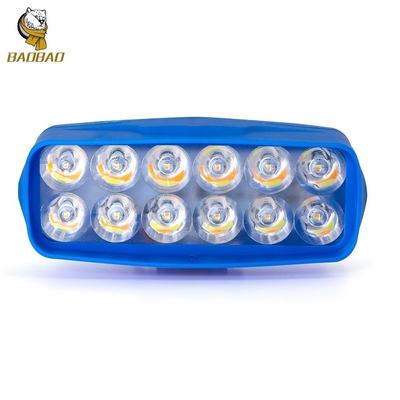 12W Putih Kuning Flash Plastik LED Biru Casing Lampu LED Untuk Sepeda Motor
