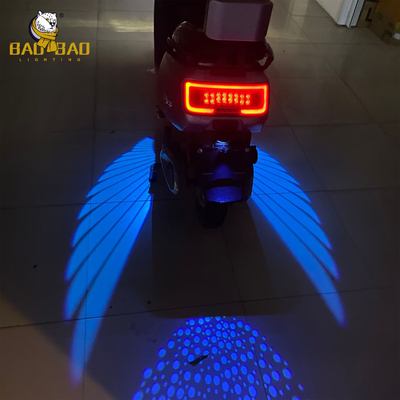 Biru Merah Putih 12V Aluminium Angle Wing Motorcycle LED Lampu Luar