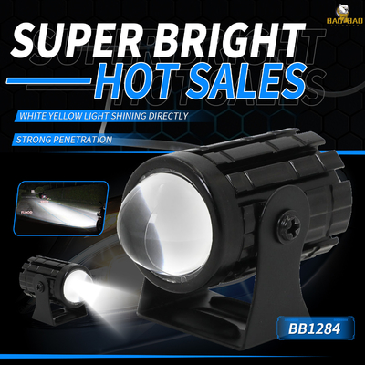 Putih Kuning 12V Universal MINI LED Lampu Depan Motor Spotlight