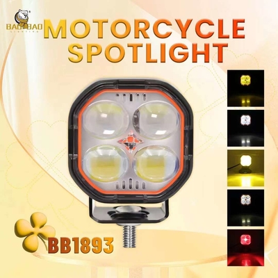 4 LED Putih Merah Kuning Proyektor Spotlight Lampu LED Untuk Sepeda Motor Untuk Mobil
