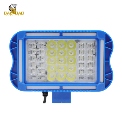 42 LED Merah Biru Putih Kuning Flash Aluminium Kotak Biru Lampu depan Sepeda Motor