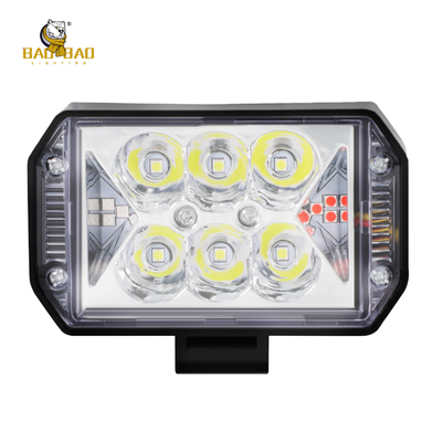 Putih Flash Biru Merah Metal Lampu depan LED Sepeda Motor Lampu Kabut
