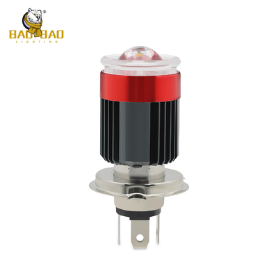 H4 BA20D Black Casing 80V Universal Motorcycle LED Lampu Depan