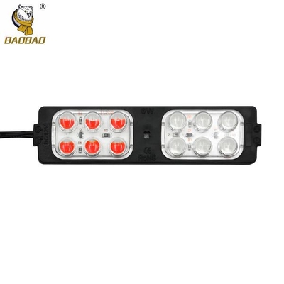 12V Plastik Merah Biru Flashing Fancy Light Bar 12 Manik Lampu Modul