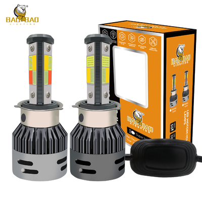 Biru Putih Kuning Flash Metal Lensa Sepeda Motor Lampu Depan LED Lampu