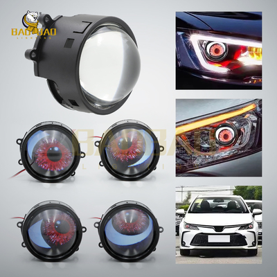 Merah Biru Cute Demon Eye Tersedia Lampu depan mobil Dekorasi interior