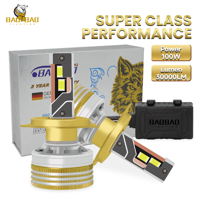 H4 H7 H11 9005 9006 Logam Putih Flash Lampu Cahaya Lampu depan LED Bagian Otomotif