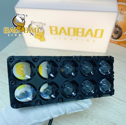 10 Manik Kabut Cahaya Aluminium RGB Putih Kuning Flash Dual Warna Sepeda Motor suku cadang