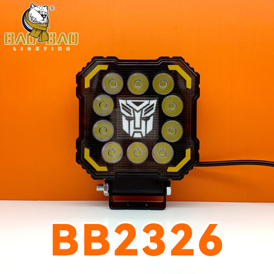 Universal Metal Putih Kuning Dua Warna Sepeda Motor LED Lampu Depan Mobil Lampu Kerja