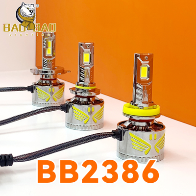 Lampu depan LED logam emas Lampu depan H4 H7 H11 9006 9005 Lampu depan LED Untuk mobil