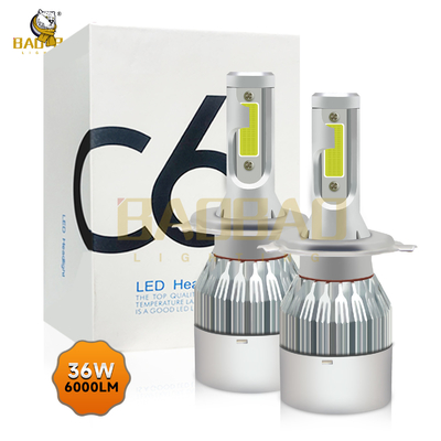 C6 H4 Putih Dan Kuning Dual Warna 18 Watt Besi Logam Mobil Lampu Depan bohlam Bagian Otomotif
