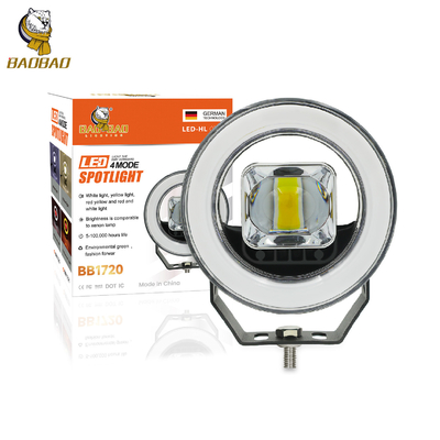 4.5 Inch Round Red Devil Eyes Lampu depan LED Untuk Mobil Untuk Bagian Otomotif Sepeda Motor